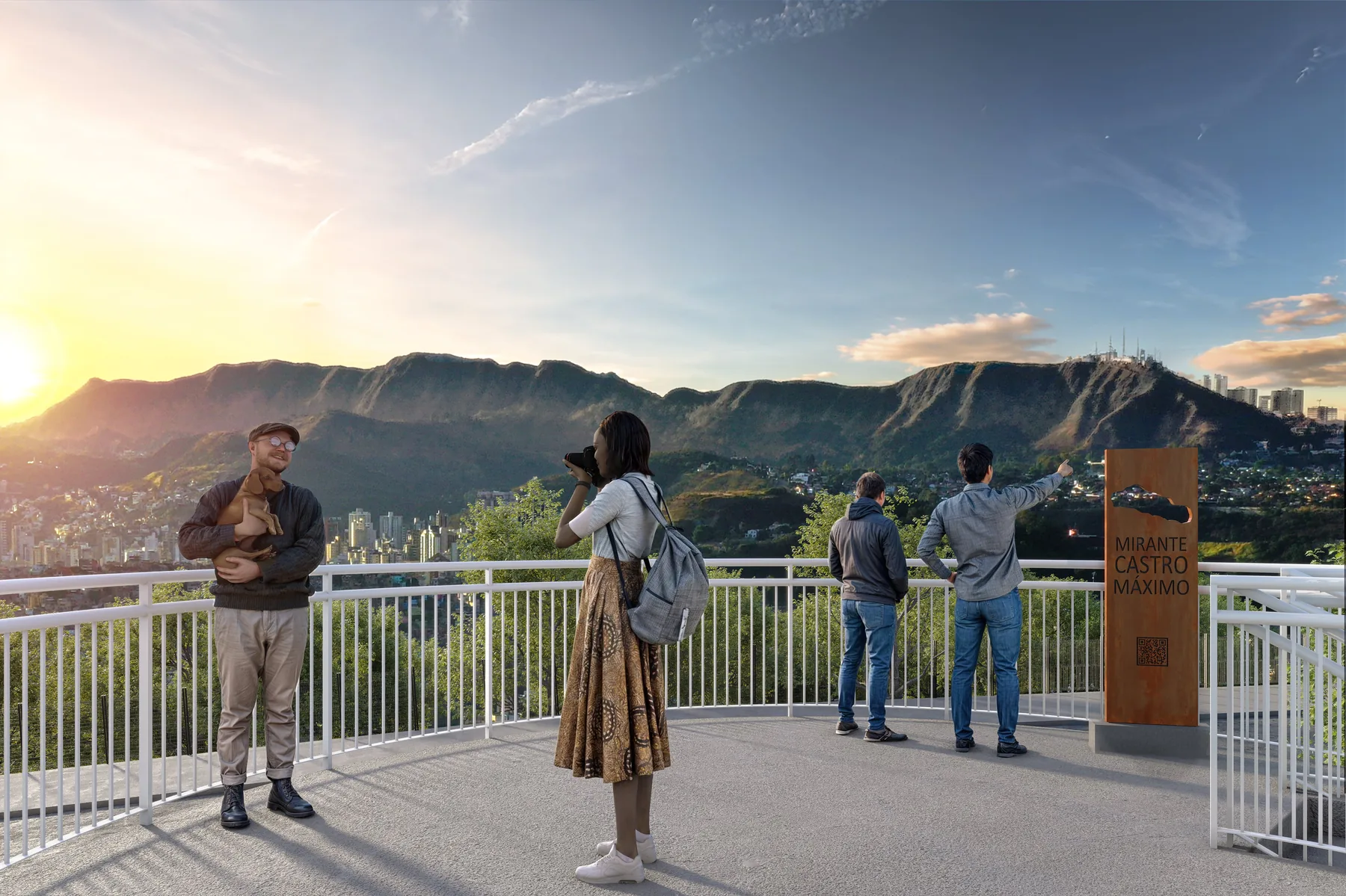 Mirante Castro Máximo do Sun Raja com vista para a Serra do Curral